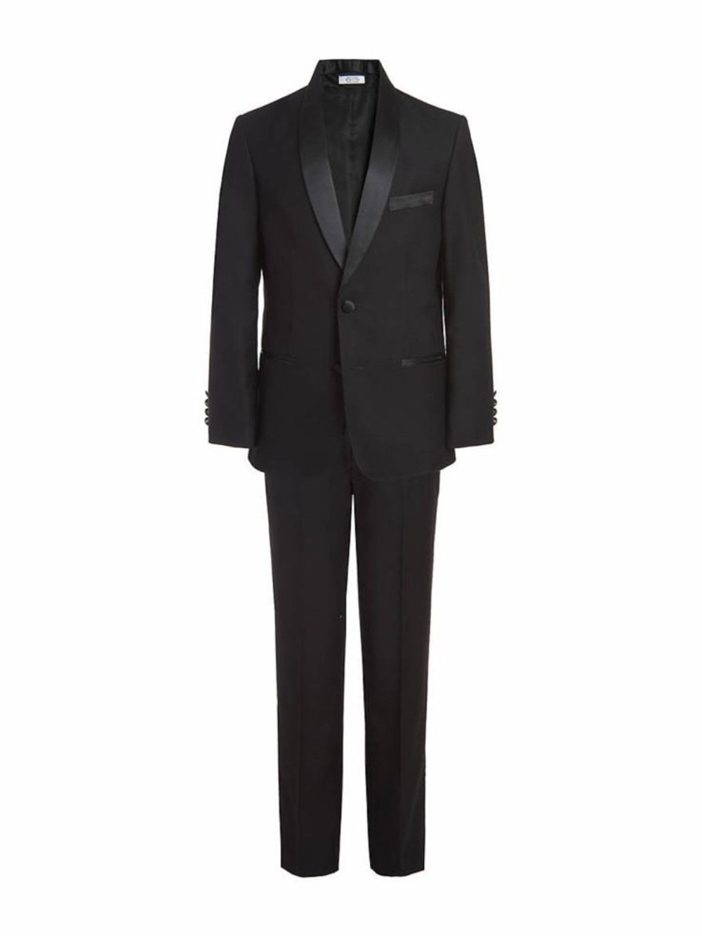 Calvin Klein Black Satin Lapel Tuxedo Jacket & Pants